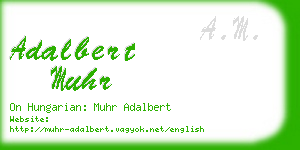 adalbert muhr business card